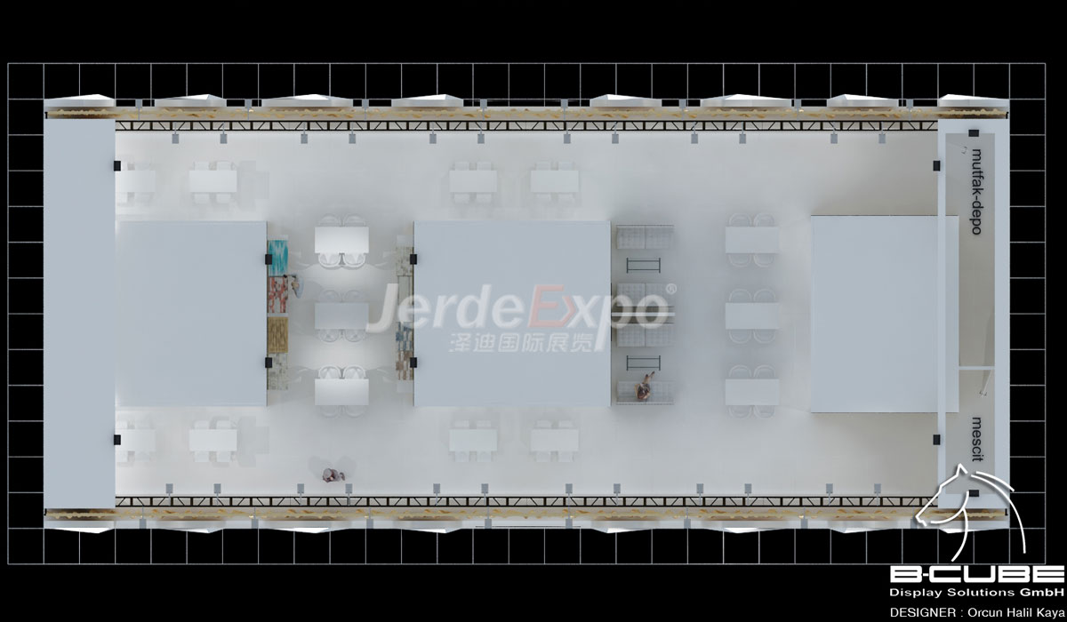 韓國展館平面效果圖設計